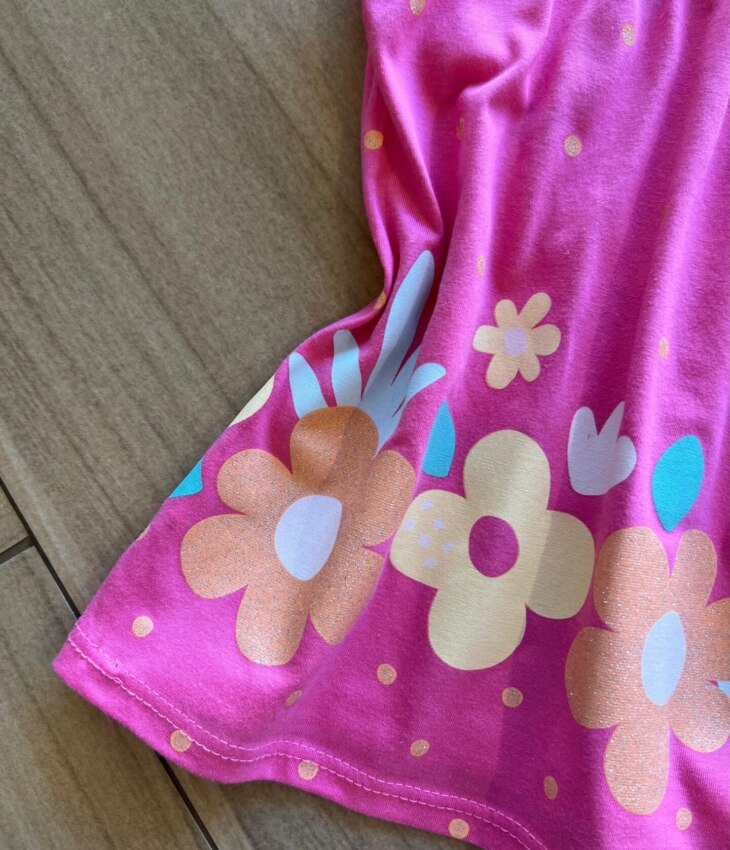 fernandaramoskids com br Vestido Infantil Feminino Curto Amplo Jardim Pink1