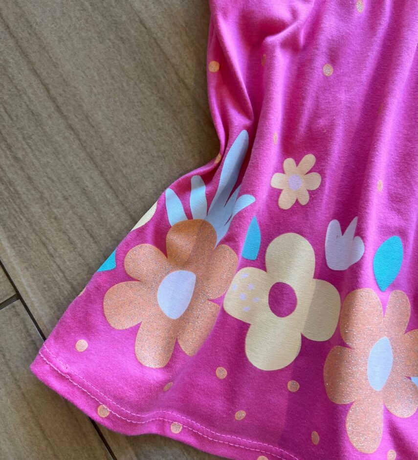 fernandaramoskids com br Vestido Infantil Feminino Curto Amplo Jardim Pink1