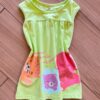 Vestido Infantil Feminino Curto Amplo Vamos Brincar Muito Verde Lima Fernanda Ramos Kids