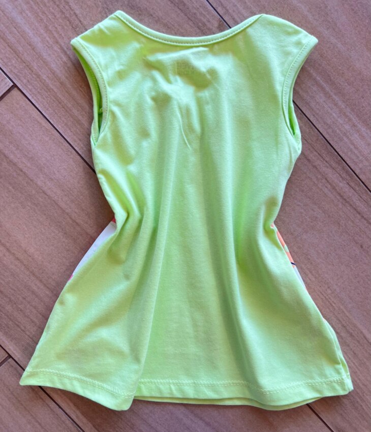 fernandaramoskids com br Vestido Infantil Feminino Curto Amplo Vamos Brincar Muito Verde Lima2