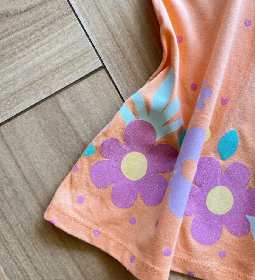 fernandaramoskids com br Vestido Infantil Feminino Curto Laranja com Flor 1