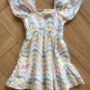 fernandaramoskids com br Vestido Infantil Feminino Curto Bordado Colorido Branco2