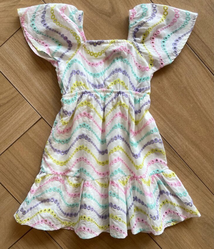 fernandaramoskids com br Vestido Infantil Feminino Curto Bordado Colorido Branco2