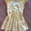 fernandaramoskids com br Vestido Infantil Feminino Curto com Florzinhas Amarelo2