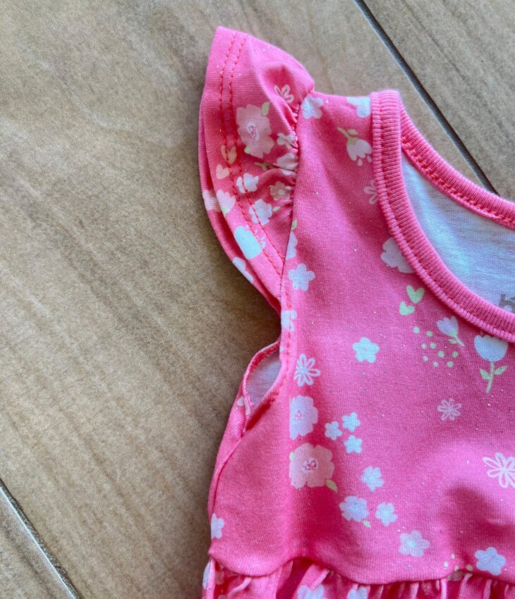 fernandaramoskids com br Vestido Infantil Feminino Curto com Glitter e Estampado Rosa1