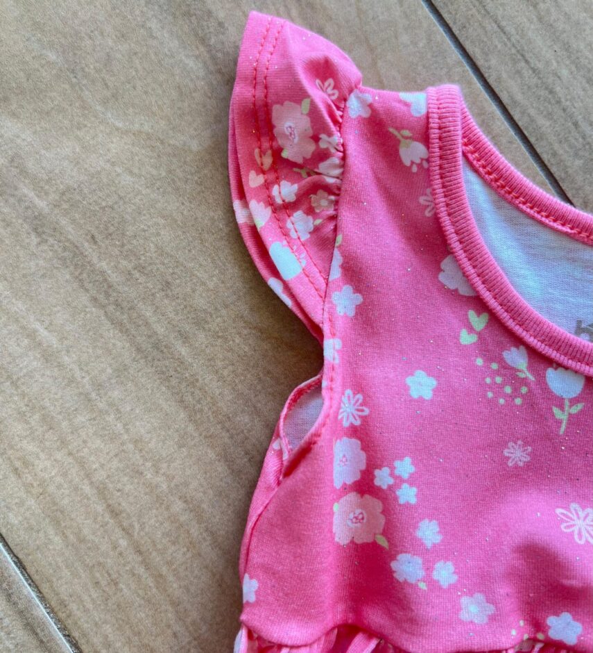 fernandaramoskids com br Vestido Infantil Feminino Curto com Glitter e Estampado Rosa1