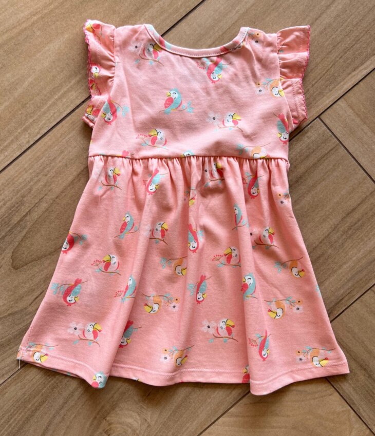 fernandaramoskids com br Vestido Infantil Feminino Curto com Manguinha Estampa Passarinhos2