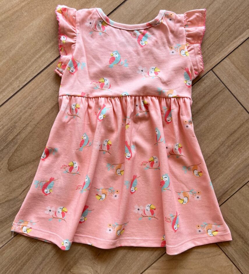 fernandaramoskids com br Vestido Infantil Feminino Curto com Manguinha Estampa Passarinhos2