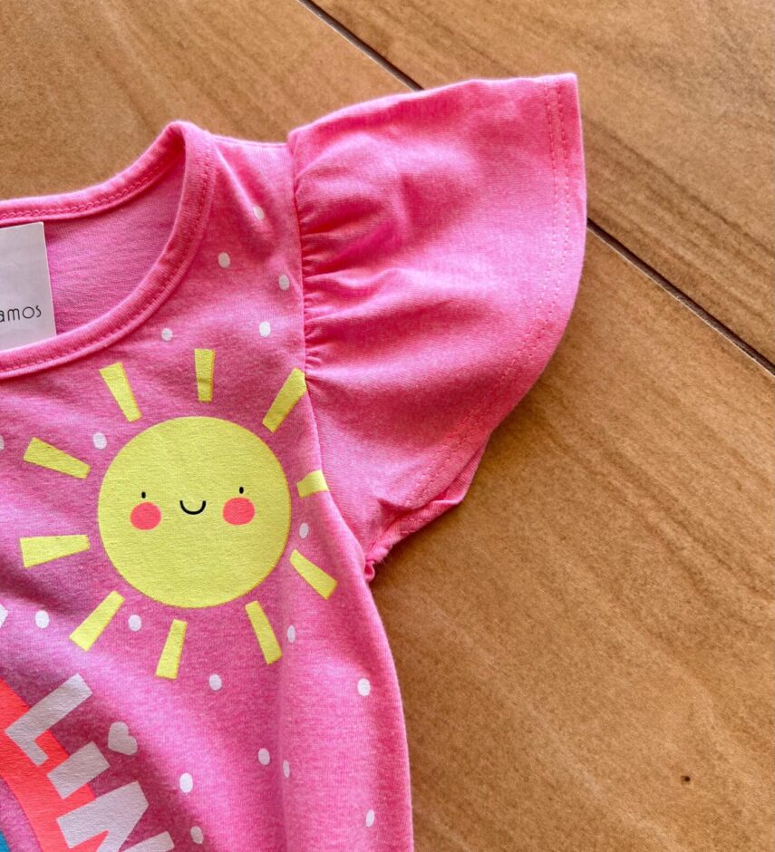 fernandaramoskids com br Vestido Infantil Feminino Curto Dia Lindo Rosa1