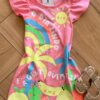 Vestido Infantil Feminino Curto Dia Lindo Rosa Fernanda Ramos Kids