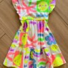 fernandaramoskids com br Vestido Infantil Feminino Curto Estampa Neon2