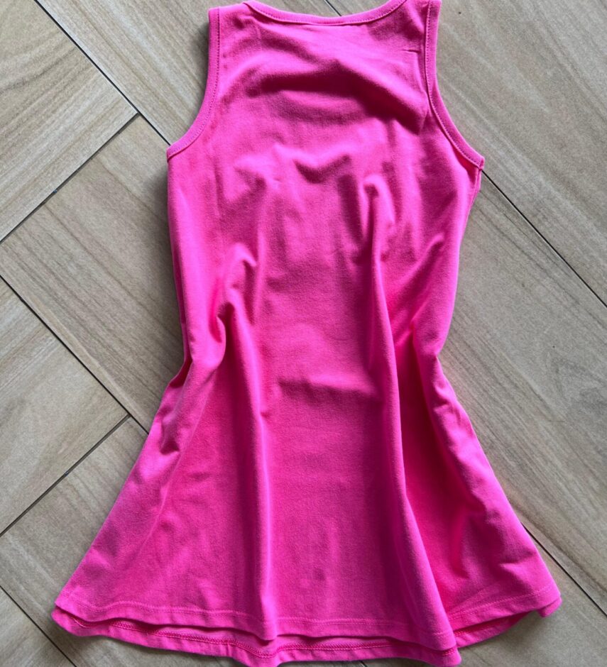 fernandaramoskids com br Vestido Infantil Feminino Curto Estampa Pássaros e Flores Pink2