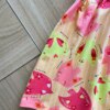 fernandaramoskids com br Vestido Infantil Feminino Curto Estampa Pássaros e Listras Laranja1