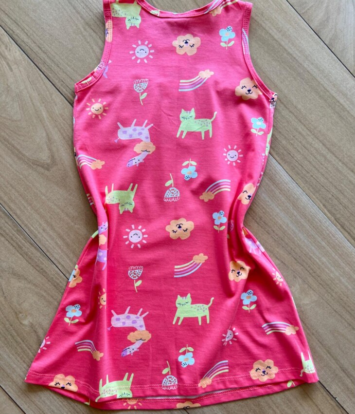 fernandaramoskids com br Vestido Infantil Feminino Curto Estampa Rosa Sol 2