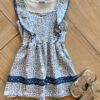 Vestido Infantil Feminino Curto Estampado e com Detalhe Bordado Fernanda Ramos Kids