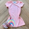 Vestido Infantil Feminino Curto Evase Caracol Feliz Fernanda Ramos Kids