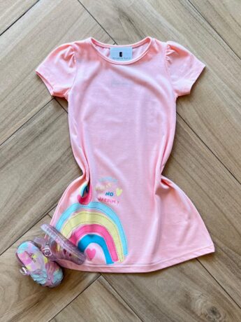 Vestido Infantil Feminino Curto Evase Caracol Feliz Fernanda Ramos Kids