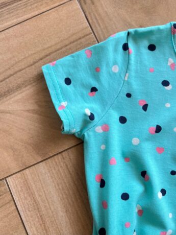 fernandaramoskids com br Vestido Infantil Feminino Curto Evase com Bolinhas Verde Água1