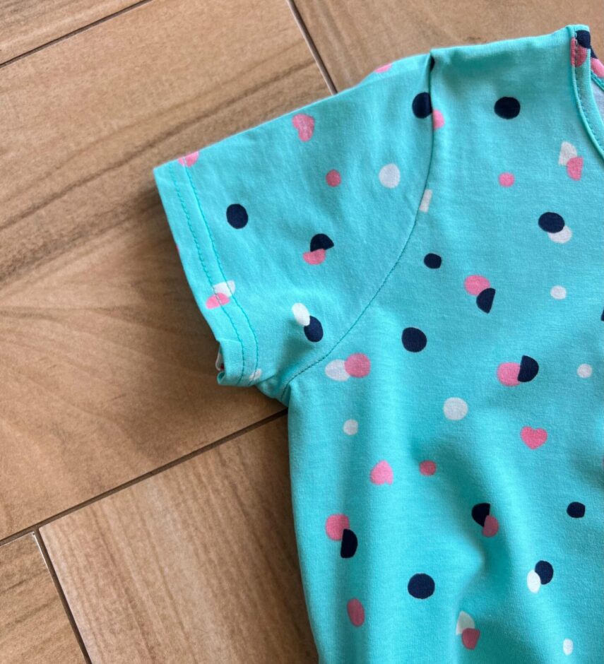 fernandaramoskids com br Vestido Infantil Feminino Curto Evase com Bolinhas Verde Água1