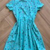 fernandaramoskids com br Vestido Infantil Feminino Curto Evase com Bolinhas Verde Água2