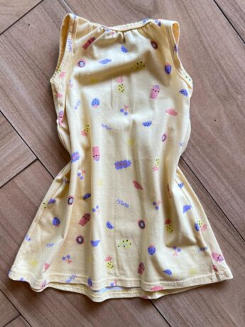 Vestido Infantil Feminino Curto Evase Uhull Amarelo Fernanda Ramos Kids