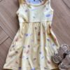 Vestido Infantil Feminino Curto Evase Uhull Amarelo Fernanda Ramos Kids