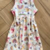 Vestido Infantil Feminino Curto Flores e Bichinhos Off White Fernanda Ramos Kids