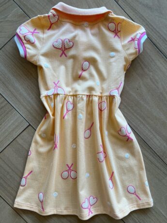 Vestido Infantil Feminino Curto Manga Curta e Gola Estampado Fernanda Ramos Kids
