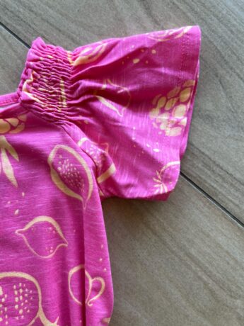 fernandaramoskids com br Vestido Infantil Feminino Curto Manga Curta Estampa Frutinhas Pink1