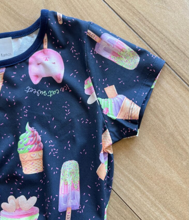 fernandaramoskids com br Vestido Infantil Feminino Curto Meia Malha Ice Cat Sweet Azul1