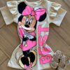 Vestido Infantil Feminino Curto Minnie Mouse Fernanda Ramos Kids