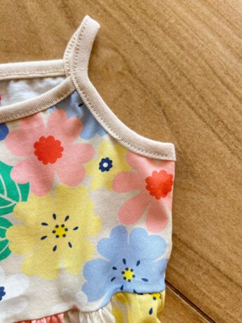 fernandaramoskids com br Vestido Infantil Feminino Curto Nude Todo em Flores1