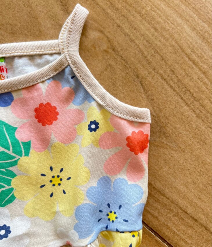 fernandaramoskids com br Vestido Infantil Feminino Curto Nude Todo em Flores1