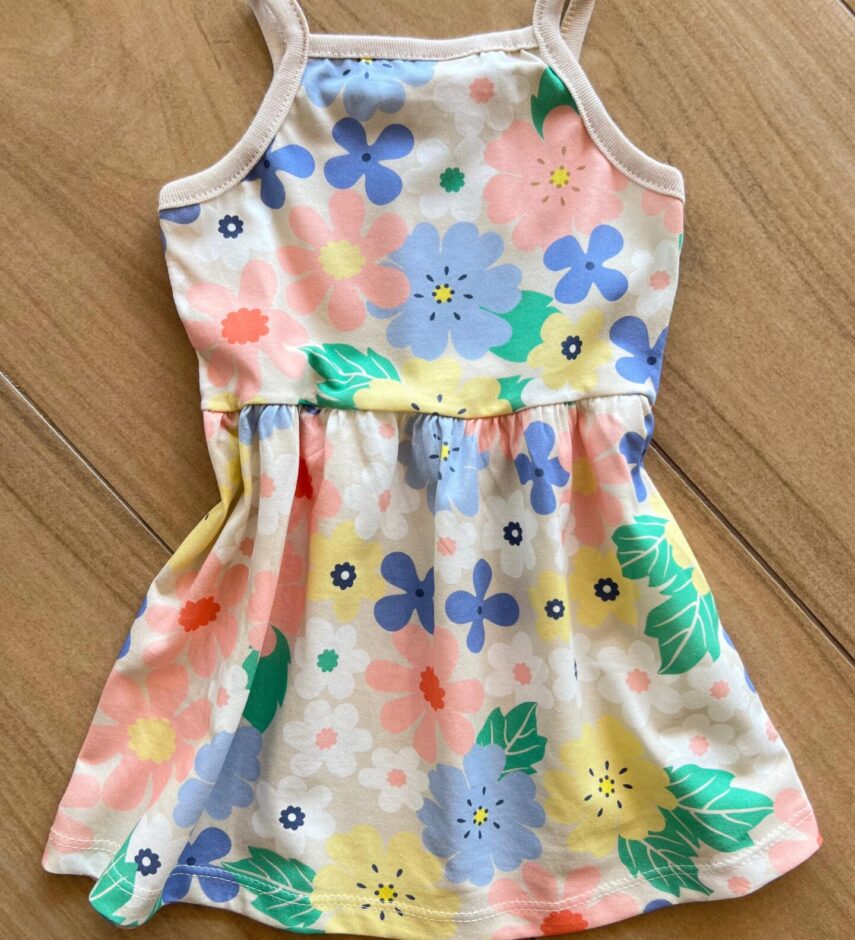 fernandaramoskids com br Vestido Infantil Feminino Curto Nude Todo em Flores2