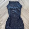 Vestido Infantil Feminino Curto Reto de Paetê Preto Fernanda Ramos Kids