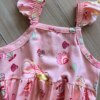 fernandaramoskids com br Vestido Infantil Feminino Curto Rodado Alça com Lastex Salmão1