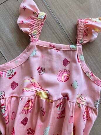 fernandaramoskids com br Vestido Infantil Feminino Curto Rodado Alça com Lastex Salmão1