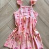 fernandaramoskids com br Vestido Infantil Feminino Curto Rodado Alça com Lastex Salmão2