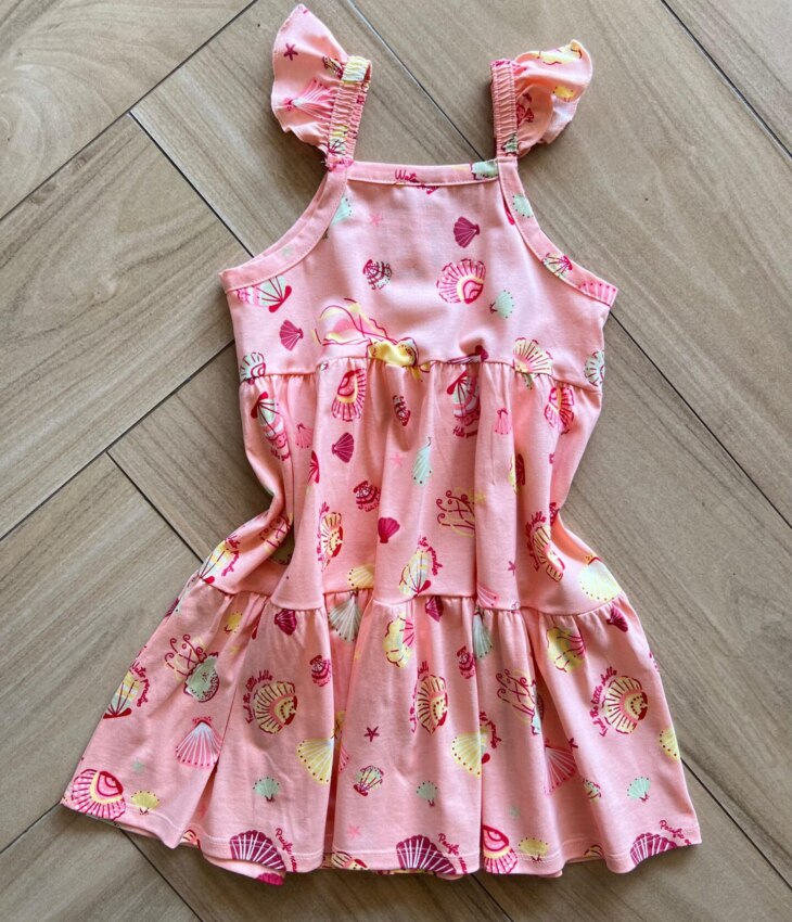 fernandaramoskids com br Vestido Infantil Feminino Curto Rodado Alça com Lastex Salmão2