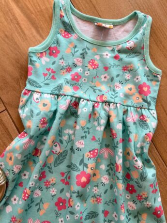 fernandaramoskids com br Vestido Infantil Feminino Curto Rodado Alça Estampado Verde Água1