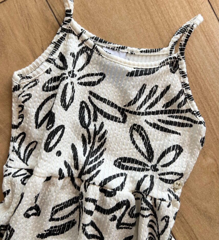 fernandaramoskids com br Vestido Infantil Feminino Curto Rodado Alça Fina Estampado Off White1
