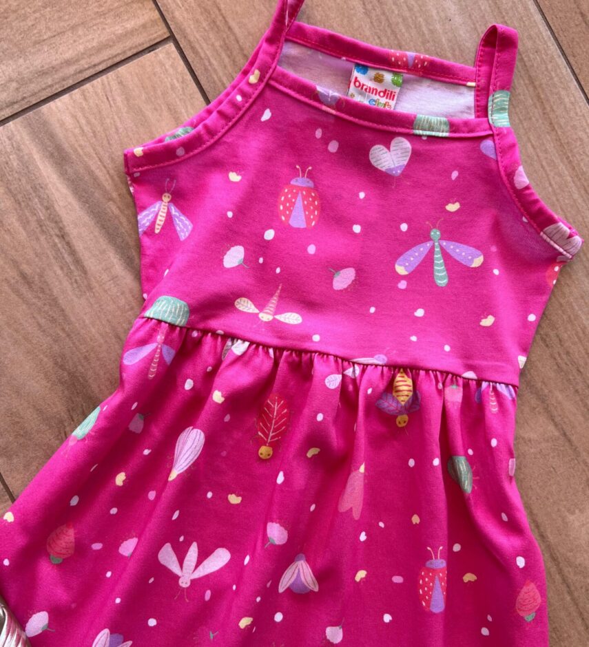 fernandaramoskids com br Vestido Infantil Feminino Curto Rodado Alça Fina Estampado Pink1