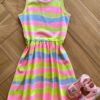 Vestido Infantil Feminino Curto Rodado Colorido Fernando Ramos Kids