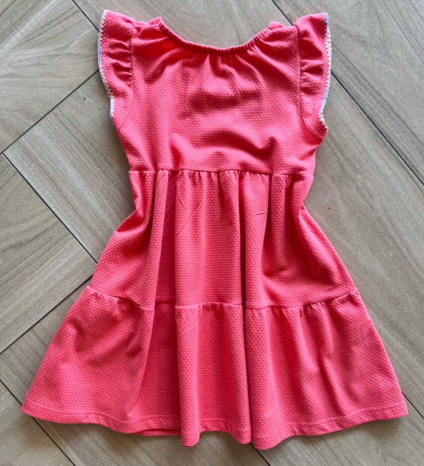 fernandaramoskids com br Vestido Infantil Feminino Curto Rodado com Bolsinha Bordada3