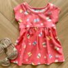 Vestido Infantil Feminino Curto Rodado com Borboletas Rosa Fernanda Ramos Kids