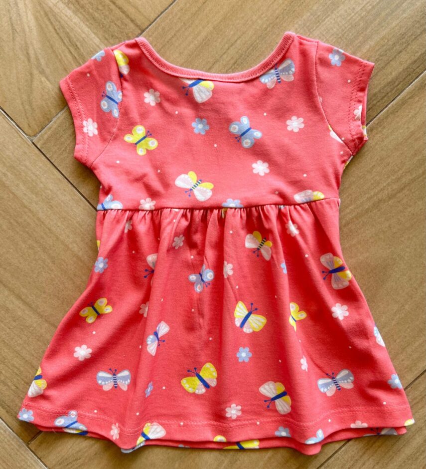 fernandaramoskids com br Vestido Infantil Feminino Curto Rodado com Borboletas Rosa2