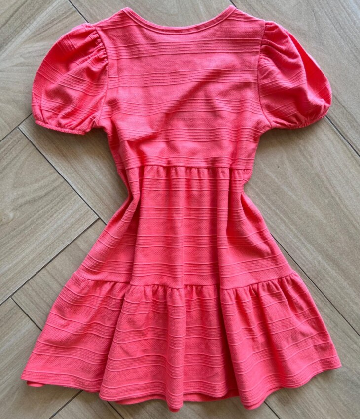 fernandaramoskids com br Vestido Infantil Feminino Curto Rodado com Detalhe no Tecido2