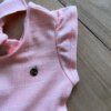 Vestido Infantil Feminino Curto Rodado com Listras e Amarração Rosa Fernanda Ramos Kids