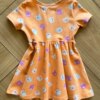 Vestido Infantil Feminino Curto Rodado de Bichinhos Laranja Fernanda Ramos Kids
