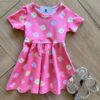 Vestido Infantil Feminino Curto Rodado de Bichinhos Rosa Fernanda Ramos Kids